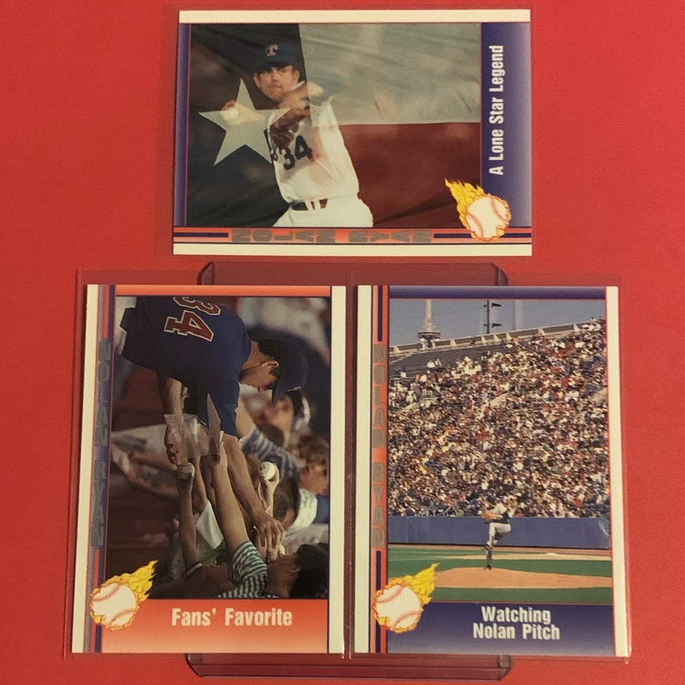 1991 Pacific Nolan Ryan Baseball Trading 3-Card (100-102) *Lot